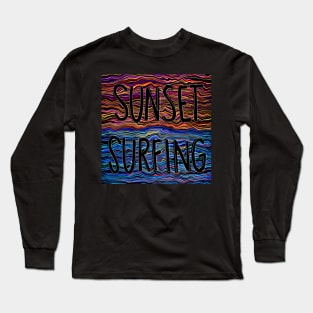 Sunset Surfing Long Sleeve T-Shirt